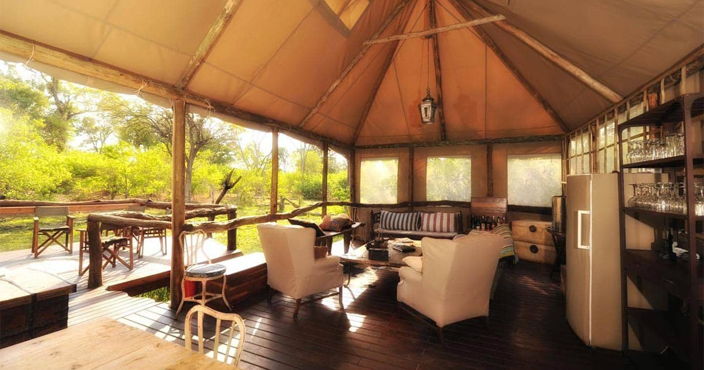 Lounge at the Khwai Tented Camp in Moremi Game Reserve