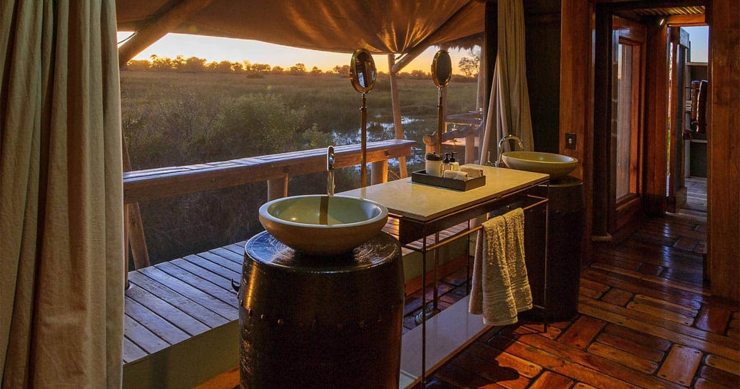 Mombo Camp Bathroom in Moremi Game Reserve