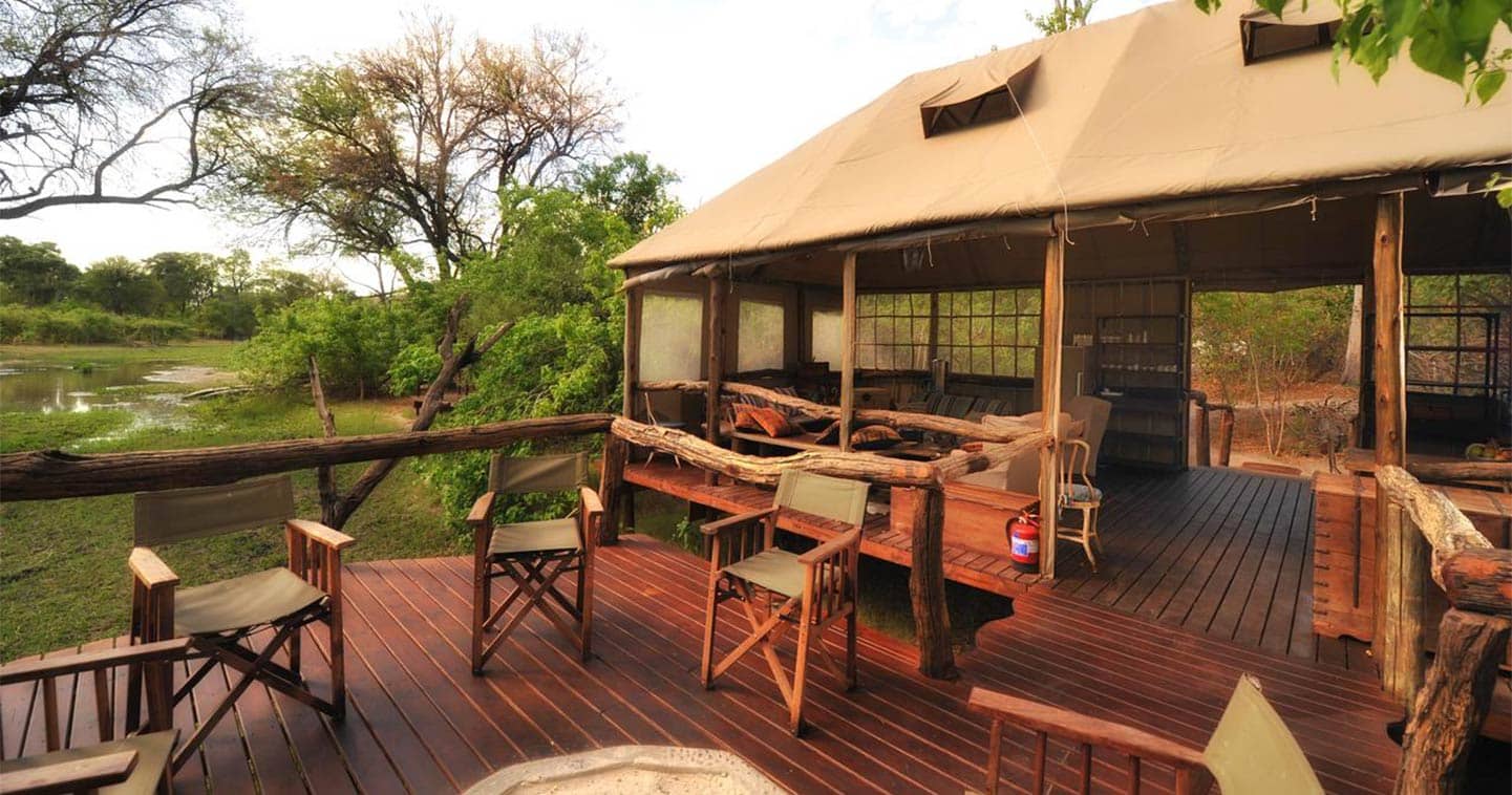 Khwai Tented Camp Main Deck in the Moremi Game Reserve