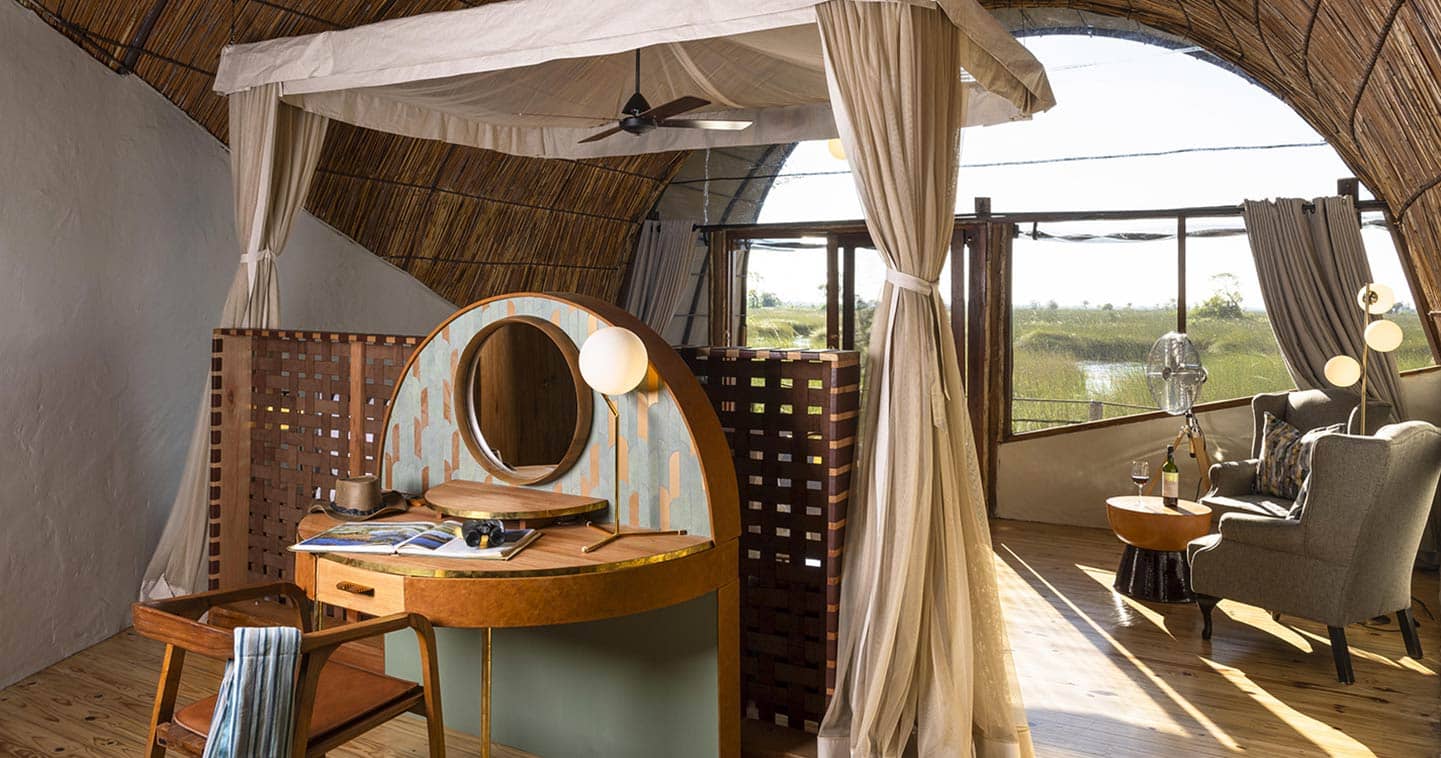 Room at Camp Okuti in the Moremi Game Reserve