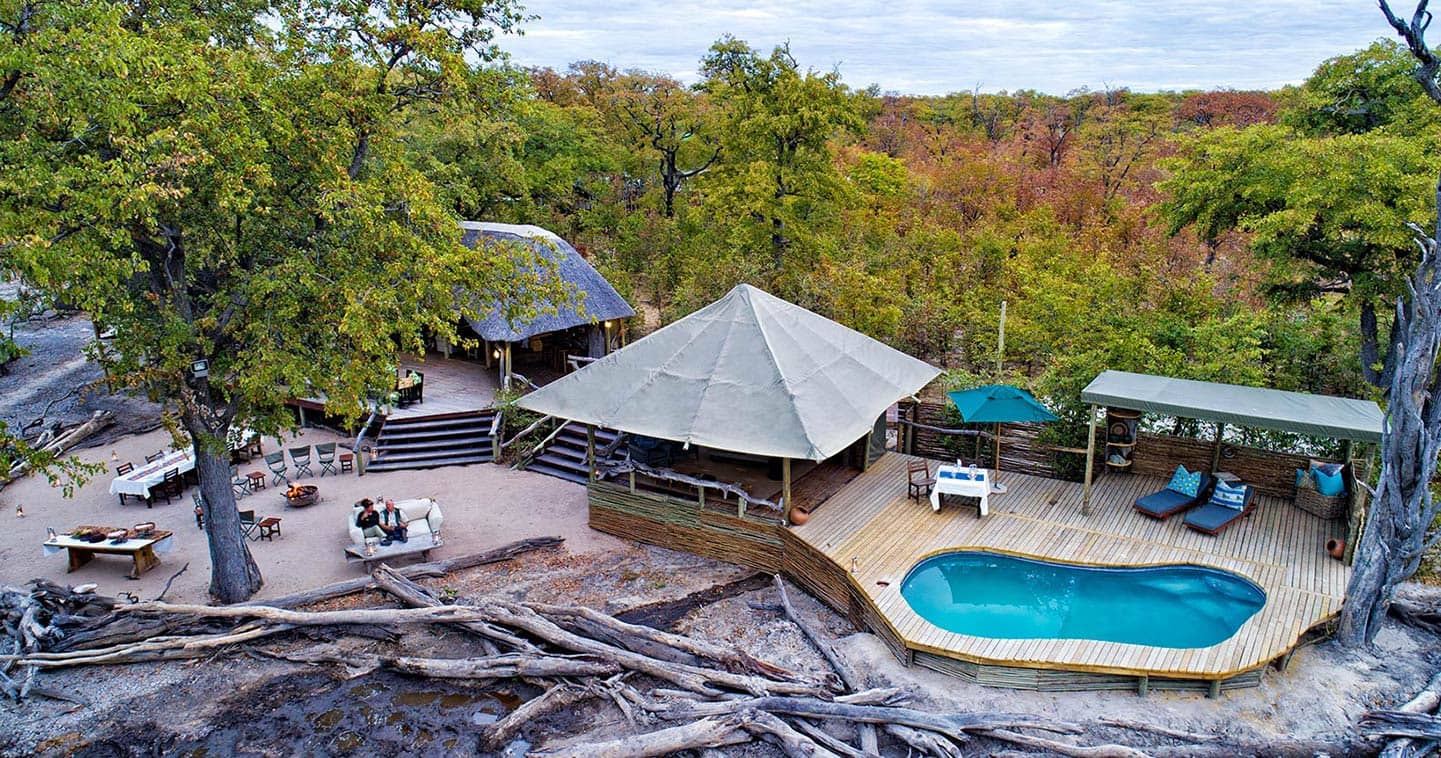 Elephant Pan luxury safari lodge in Moremi