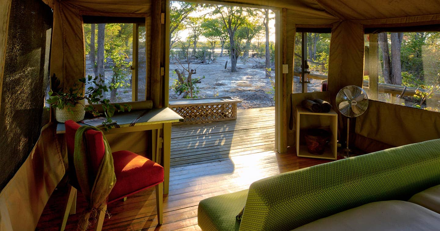 Bedroom at Hyena Pan in Moremi Game Reserve