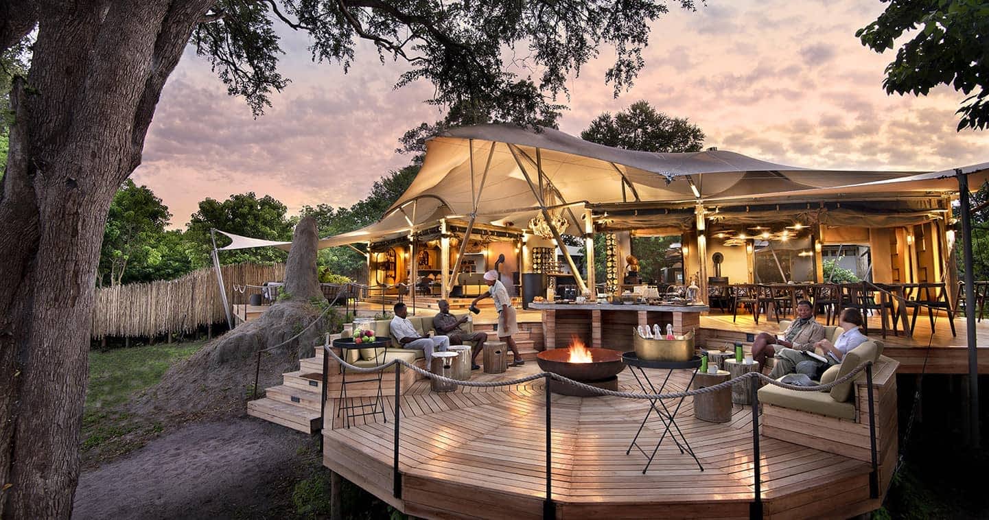 Lodge interior at Khwai Leadwood near Moremi, Botswana