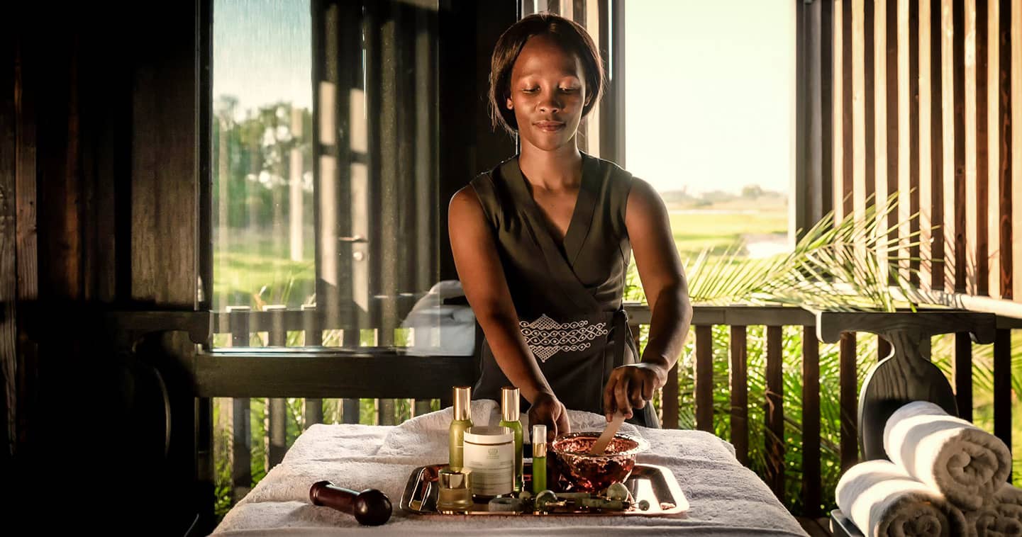 Spa and wellness at Xigera Safari Lodge in Moremi